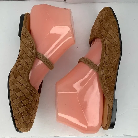 Madewell The Greta Ballet Flat Woven Tan Leather Women’s Mule Flats Sz 5 Boho - Picture 5 of 11